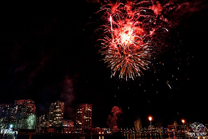 fireworks - vancouver - english bay - fire - red - fraser valley - bc - photography